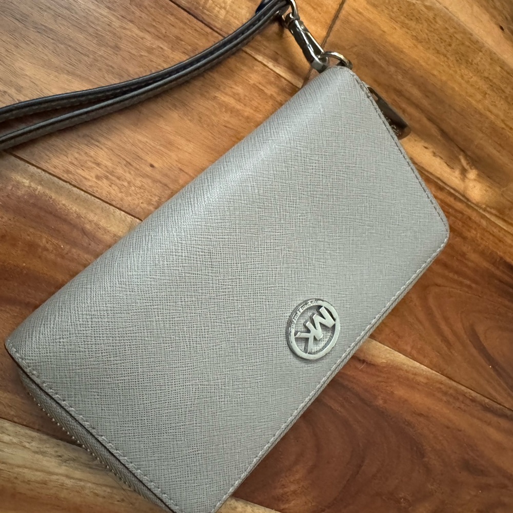 Michael Kors Silver Wristlet